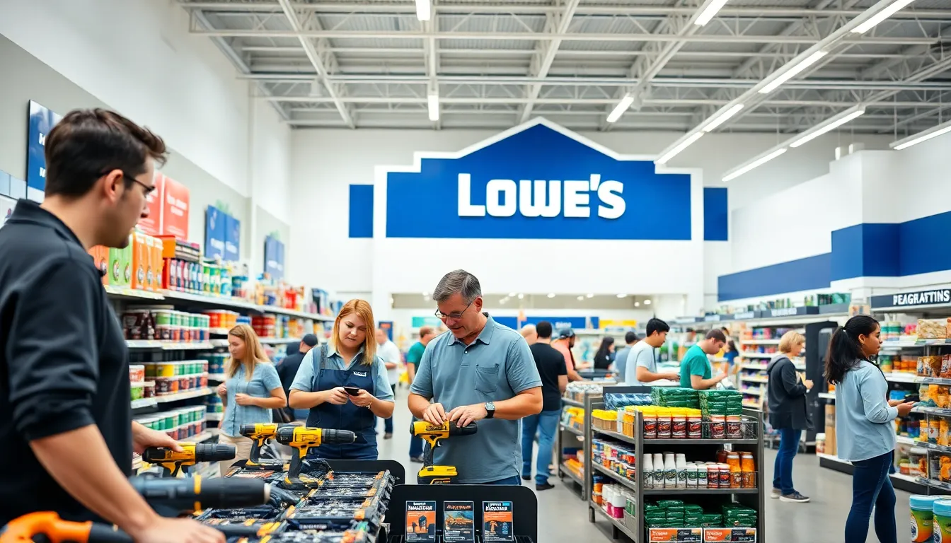 Lowe's home improvement store showcasing diverse customers and products.